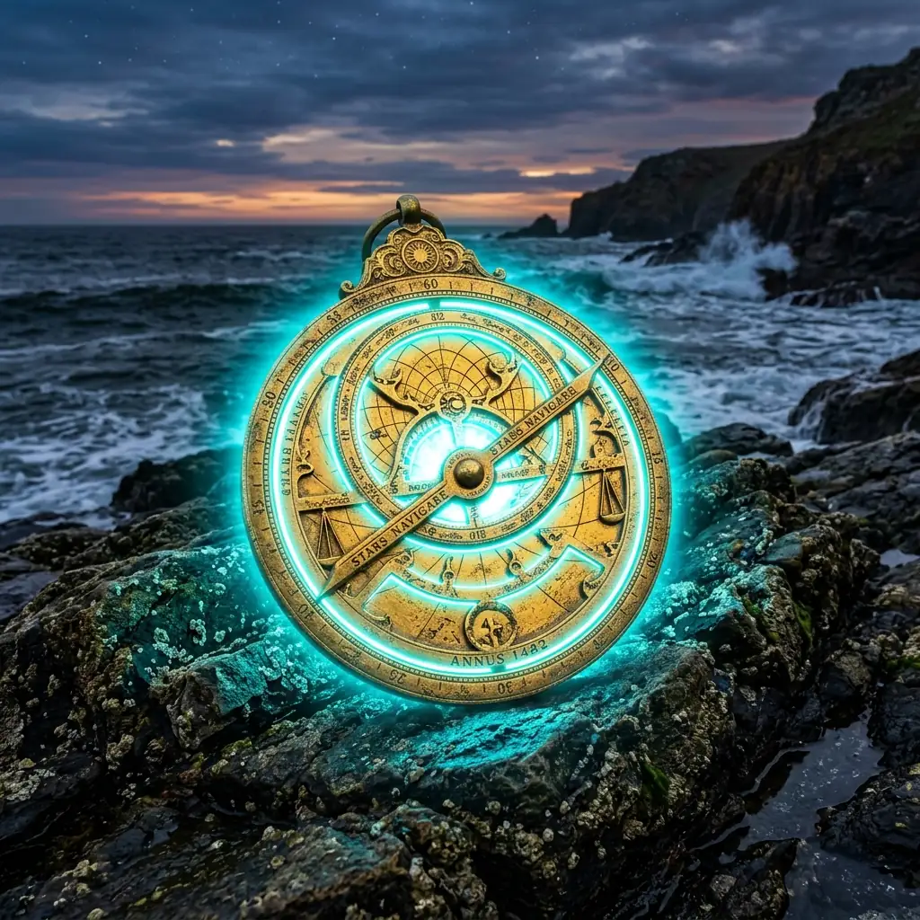 Golden astrolabe relic