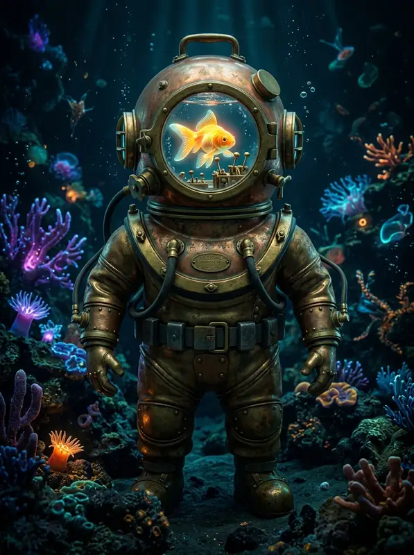 Captain Barnacles vintage diving suit